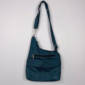 Travelon Anti-Theft adjustable strap Cross-Body Bag, Blue Snake